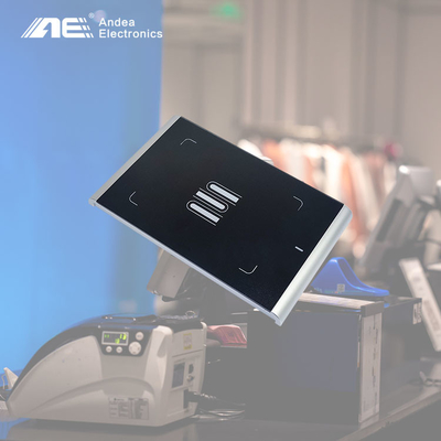 Superficie textura mate material acrílico negro lector RFID UHF para la liquidación en el mostrador de la tienda